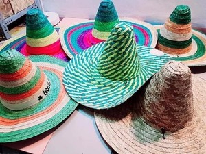 חם עסקה sombrero כובע ילד מקסיקני multicolor sombrero קצוות מפואר שמלה אביזר כובע חג מסורתי