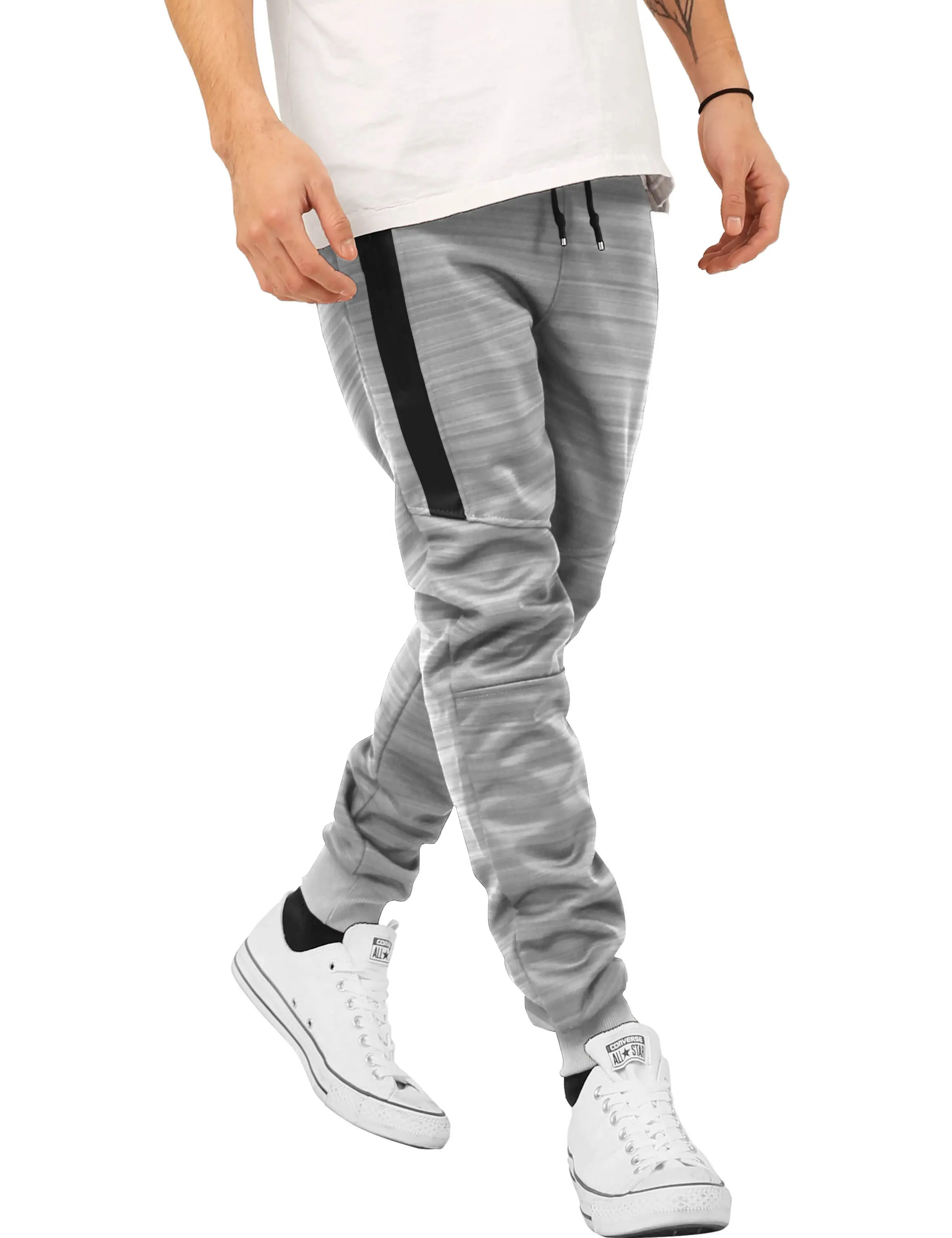 Pantaloni da pista da uomo con tasca laterale pantaloni da uomo Casual personalizzati plus Size tutti i pantaloni della tuta da Jogging in cotone abbinati pantaloni da uomo personalizzati