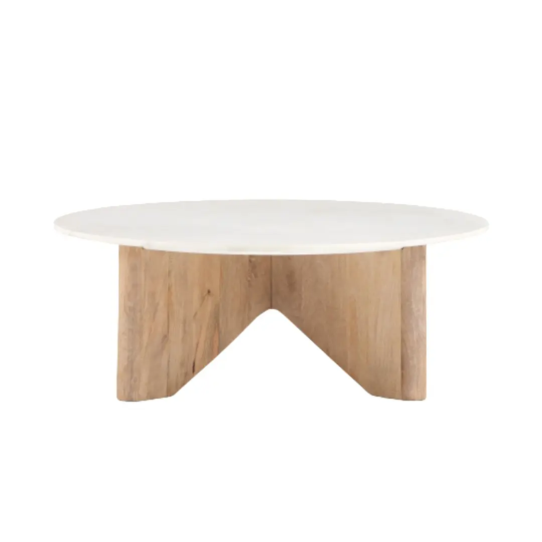 Tavolino in legno massello di Teak finitura naturale per interni ed esterni Langsa