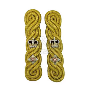 Durable Shoulder Epaulettes With <strong>Hook</strong> and <strong>Loop</strong> Backing Embroidered Epaulettes Shoulder <strong>Straps</strong> for Service Uniform - Product Image 5
