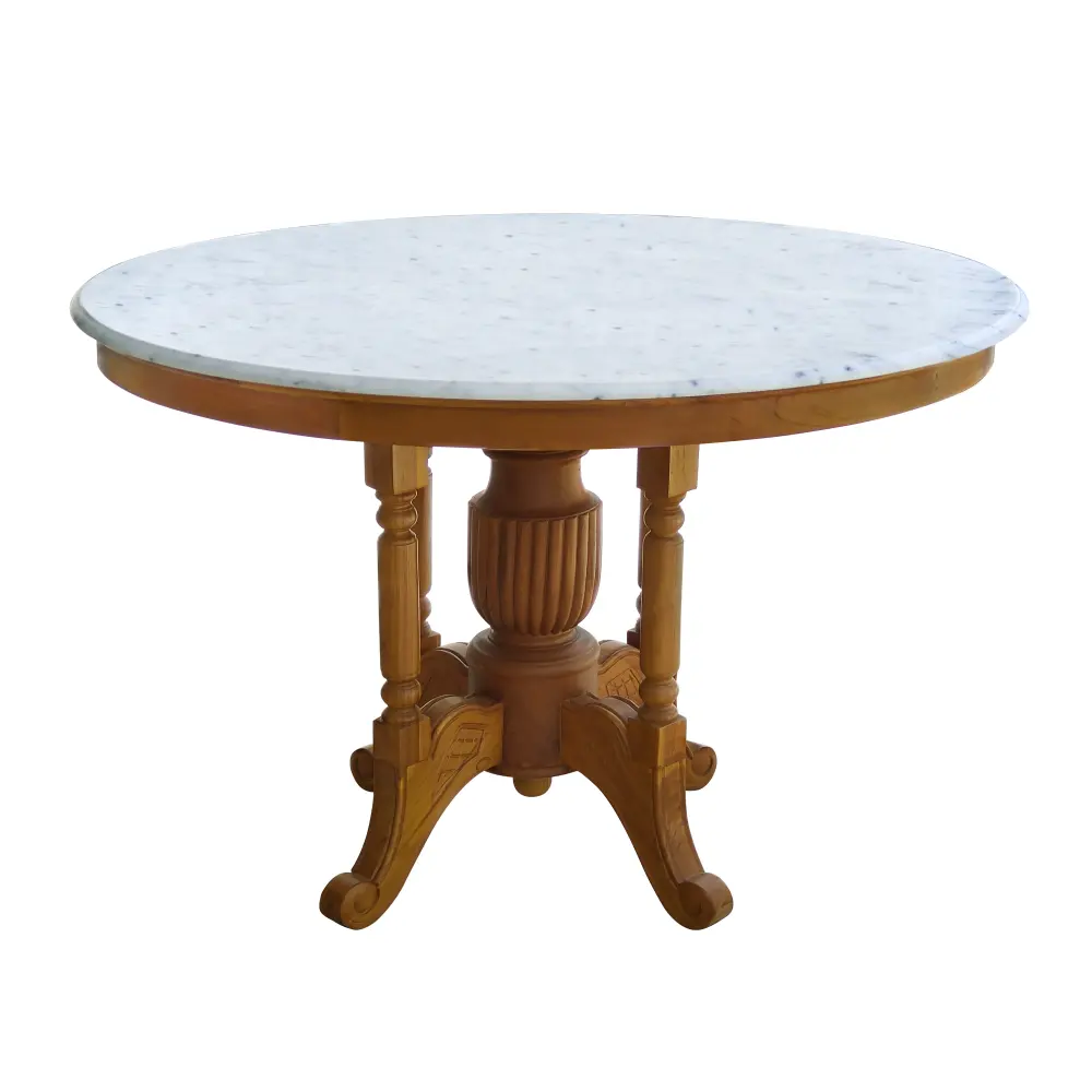 Tavolino da caffè con Base in legno con piano in marmo bianco lavorato a mano tavolo centrale puro Premium centrotavola dal Design ragionevole