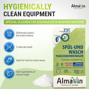 Almawin Thương Hiệu Hoàn Hảo Máy Rửa Chén Và Máy Giặt Sạch Hơn 2x100g Chống Bụi Bẩn Limescale & mùi Vegan Hữu Cơ Chất Tẩy Rửa - Product Image 2