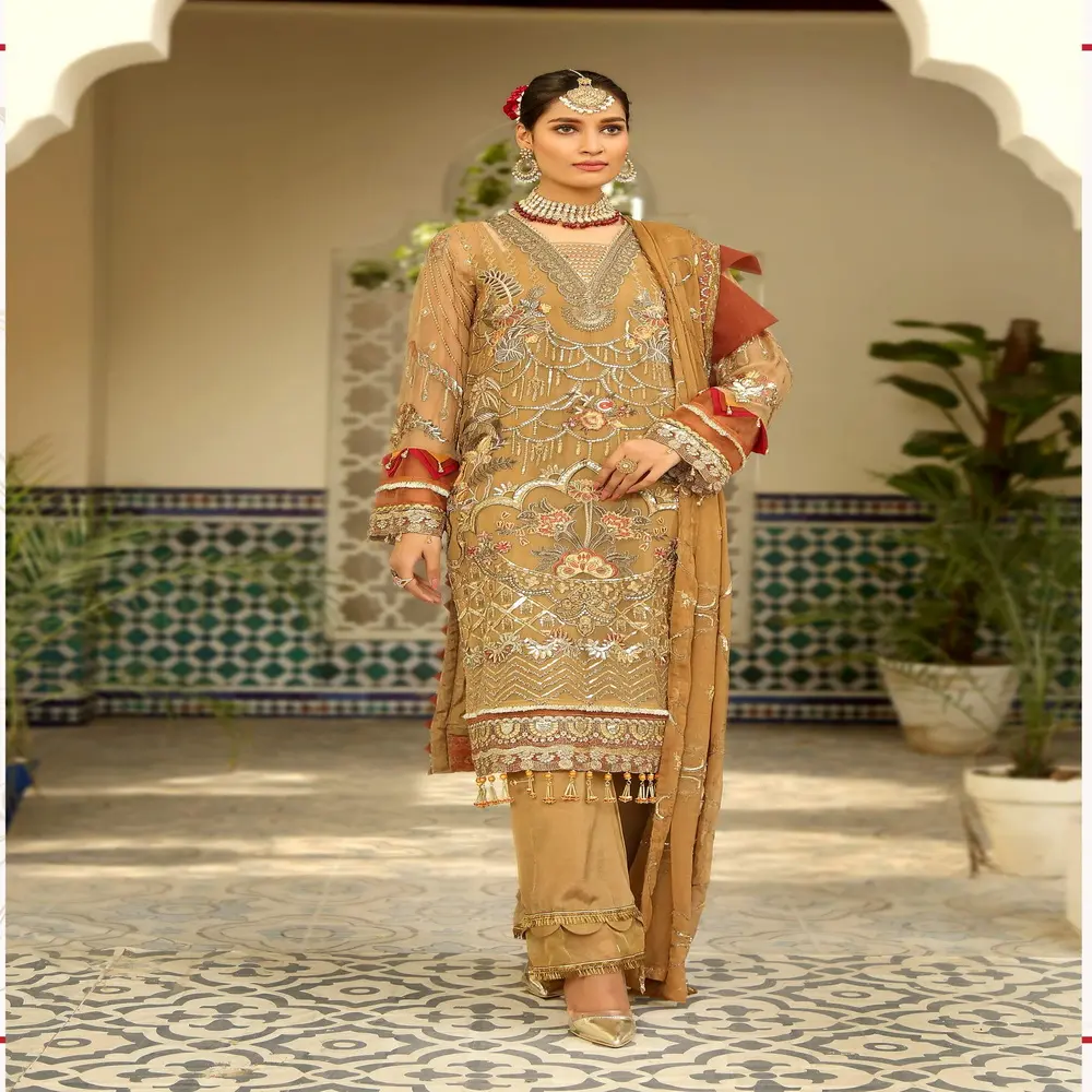 ملابس نسائية باكستانية ملابس قماش شيفون عالية الجودة للنساء ملابس الحفلات ملابس باكستانية هندية
