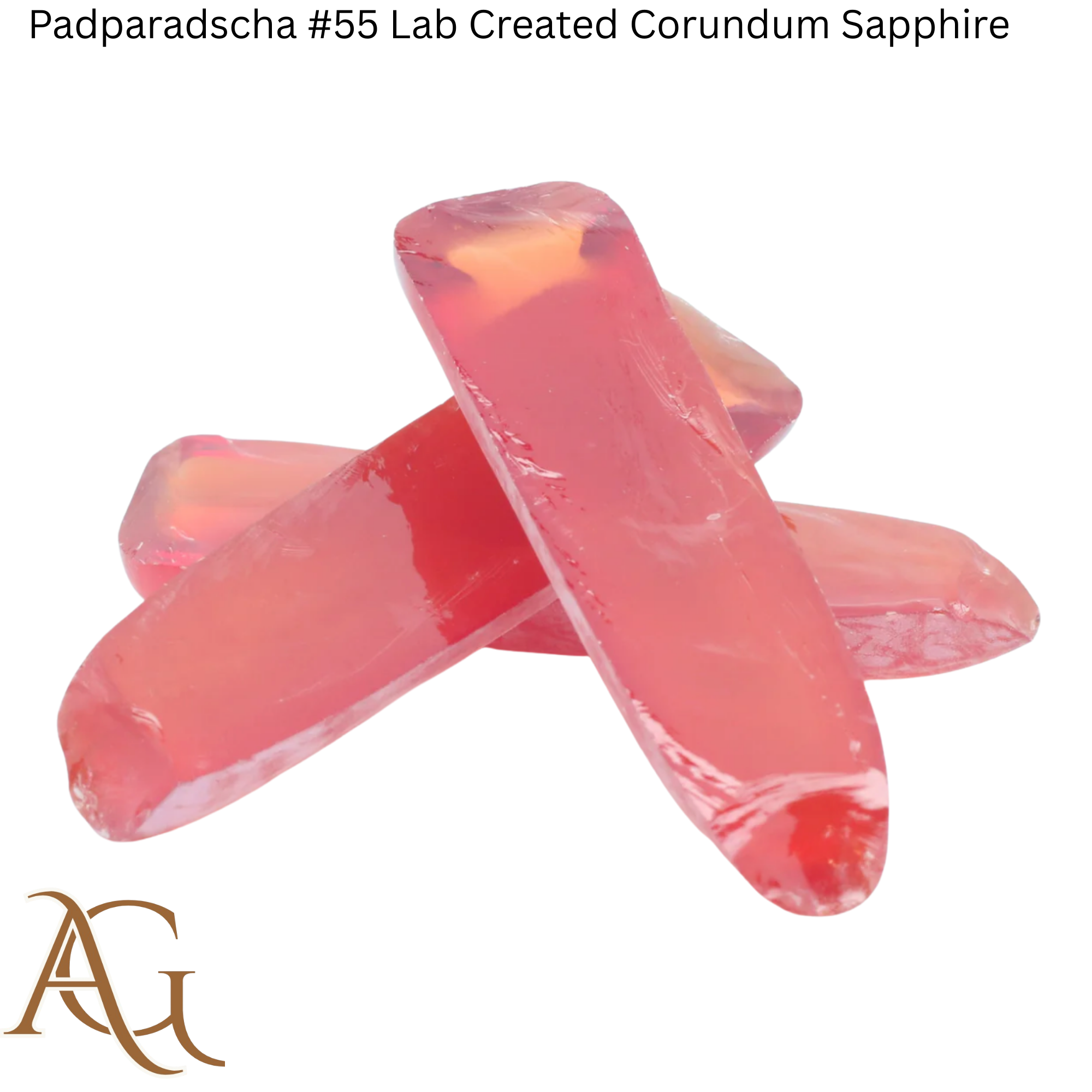 #55 Padparadscha Lab a créé du corindon saphir