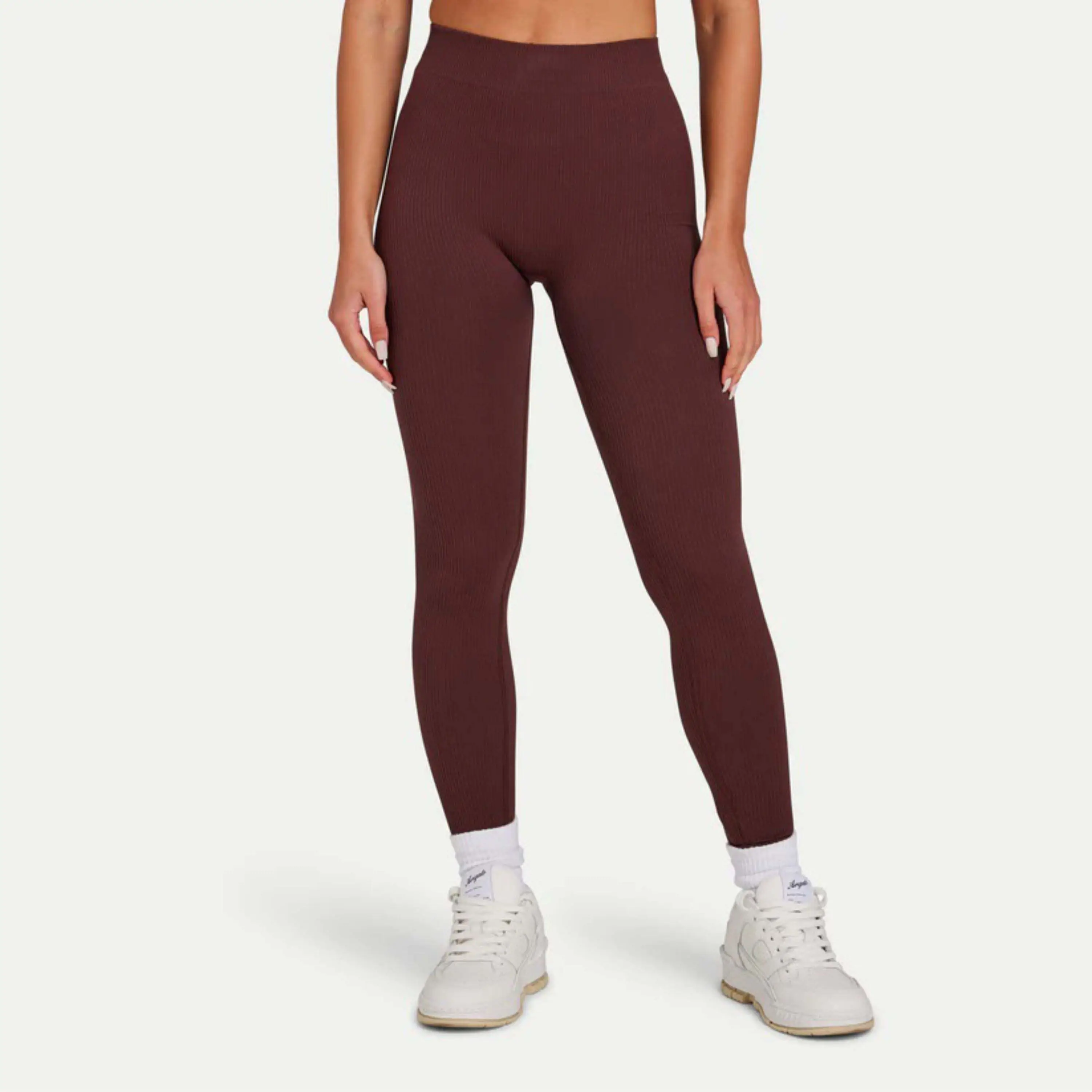 OEM Custom 2024 donna Spandex semplici pantaloni da Yoga a vita alta Leggings da palestra con tasca per le donne