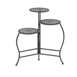 Elegant entryway metal flower stand crafted from iron with charming vintage look and graceful <strong>lines</strong> for formal spaces - Product Image 4