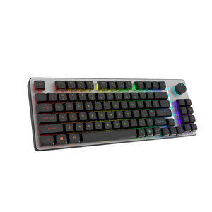 Fabricación OEM Premium VIA Teclado mecánico para juegos Funciones de teclado personalizado con perillas multifunción para PC y portátiles