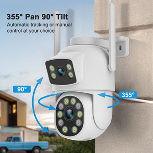 4G Sim kart 6MP güneş Cctv kamera çift Lens çift ekran Ai insan otomatik izleme kablosuz CCTV açık Wifi Ptz kamera - Product Image 2
