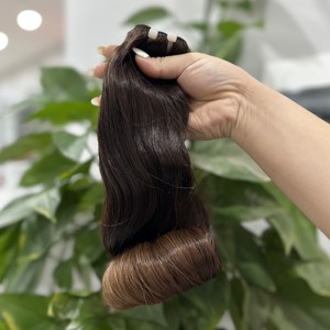 SDD OMBRE kahverengi ipuçları kabarık yumurta bukleler demetleri ile kapatma ve FRONTAL ham tek donör vietnam insan saçı uzantıları