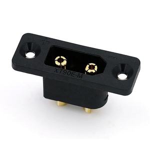 Dronehint XT90E-M Panel montaj konnektörleri siyah pil fişi ile altın kaplama erkek konnektör 2P DIY parçaları RC uçak ve Drone için - Product Image 1