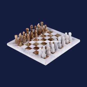 Thủ công màu xanh lá cây đá cẩm thạch Granite bàn cờ trò chơi thiết lập trong nhà đá cờ vua tiền xu trẻ em thiết lập từ lớn nhất xuất khẩu - Product Image 4