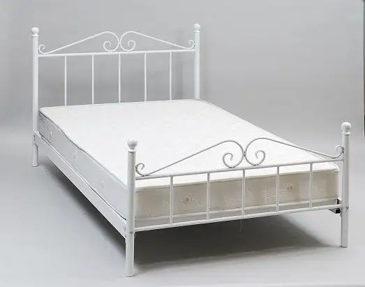 Cama individual de metal moderno de estilo industrial, cama individual de metal de hierro para hotel y hogar elegante, cama para bebés, nuevo diseño, último acabado