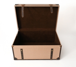 High Quality Genuine Leather Heavy Duty Strong Canvas Hard Box <strong>Trunk</strong> for Easy to Travel and Storage Many Sumptuous Things - Product Image 4