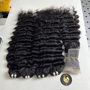 Long Vietnamese Deep Wave Raw Human Hair Bundle Weft Hair Vendors <strong>Bulk</strong> <strong>Order</strong> Double Drawn Bundle Extensions - Product Image 2
