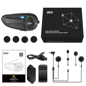EJEAS-Auriculares Q8 con Bluetooth para casco de motocicleta, intercomunicador inalámbrico de 2 vías para 6 conductores - Product Image 6