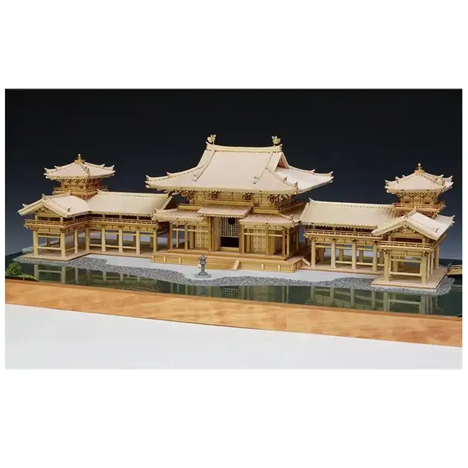 Byodoin Phoenix Hall Model pelipis kayu Kit Puzzle 3D kelas atas