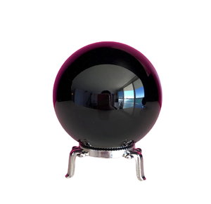 Ev dekorasyonu için en kaliteli yuvarlak şekil doğal siyah OBSIDIAN küre ve FENG SHUI sanat ve koleksiyon siyah OBSIDIANBAL - Product Image 1