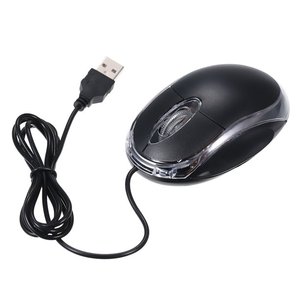 Mouse con cavo Mouse nero ottico USB cablato Mouse per Computer PC portatile vendita calda di buona qualità a buon mercato ufficio LED ABS - Product Image 4