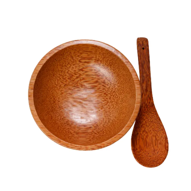 Wood Bowl Cheap Price Oem/Odm Round Salad Bowl Eco Friendly Customized Logo Vietnam Manufacturer