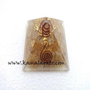 Handmade Natural Stone <strong>Red</strong> Jasper Orgone <strong>Pyramid</strong> with Crystal and Copper Benefits for Reiki &amp; Healing Decorative - Product Image 6