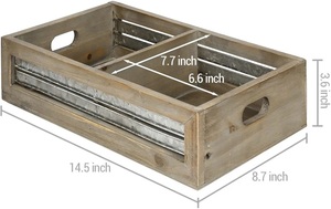 Bücherregal halter aus reinem Holz mit zwei Trennwänden Tablett design mit Griffen Buchhalter für die Aufbewahrung von Büchern