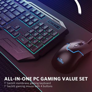 GRAN VENTA Combo de teclado y mouse para computadora gaming, teclados ergonómicos
