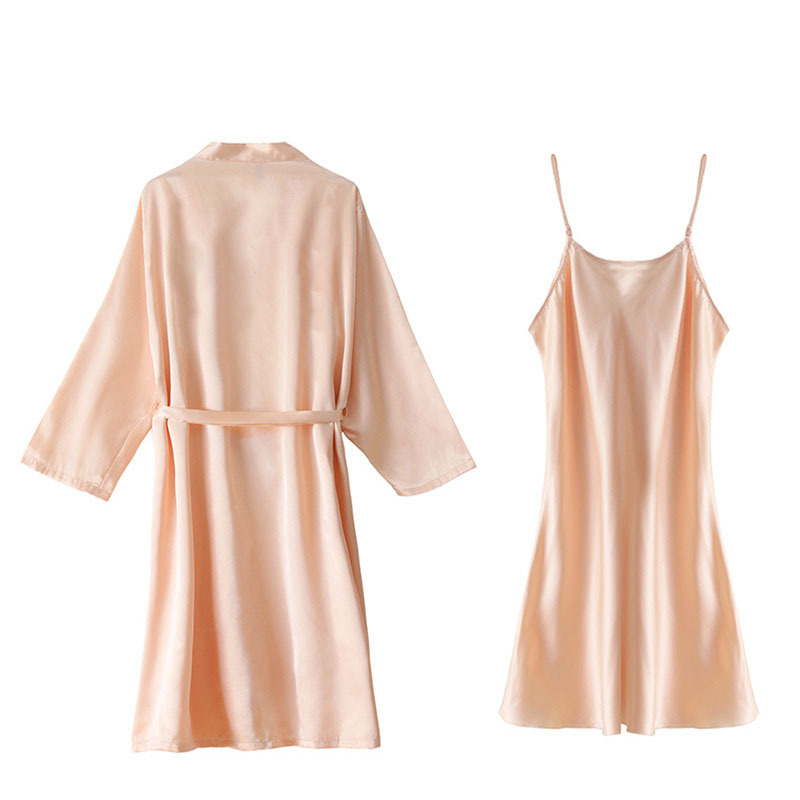 Champagne da sposa a manica lunga-con gonna