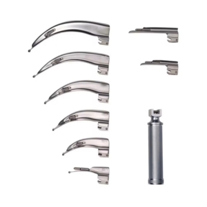 Macintosh Fiber optik laringoskoplar 8 Macintosh bıçakları Set 1 2 3 4 5 6 7 8 boyutu kolu ile LED ve Xenon ışık mevcut - Product Image 1