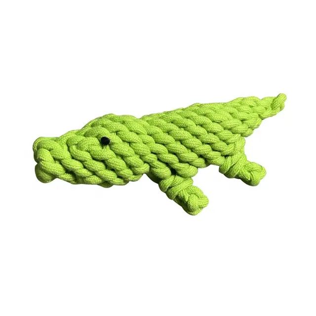 Nhà sản xuất sang trọng Teddy Dog sạch răng Rope Squeaky Plush Pet đồ chơi