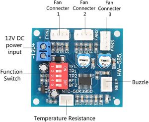 Módulo de termostato PWM con sensor DC 12V Controlador de velocidad de 4 cables para circuitos integrados de control de temperatura del ventilador - Product Image 2