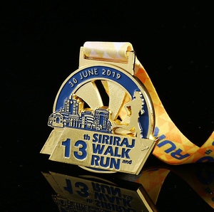 Özel 3D altın ve gümüş ve bakır çinko alaşım Metal madalya spor futbol topu basketbol maraton koşu ödülü ile şerit - Product Image 2