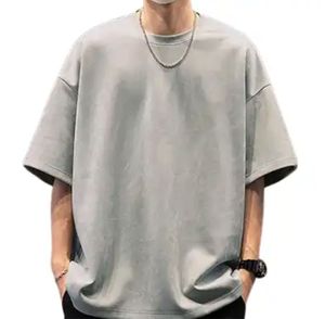 街装男式t恤超大酸洗定制t恤新款时尚加大码下垂肩男式水洗t恤