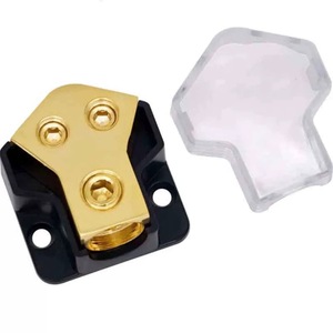 Divisor de bloque de distribución de energía de Terminal de tierra de Audio de coche de 0/2/4 AWG de 2 vías de alta calidad, salida de calibre 4/8/10, entrada de barco automático