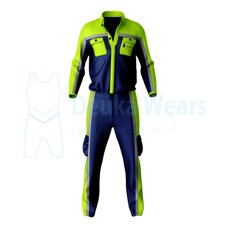 新しいOEMカスタム建設作業服スーツ作業服用の視認性の高い安全スーツ反射作業服スーツカバーオール
