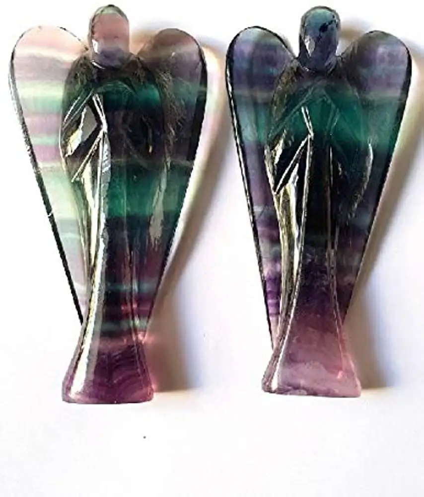 Multi Fluorite 2 "Angel à vendre Pierre Chakra à utiliser comme Chakra Angels Multi Flourite 2 inch Angels Healing Crystal