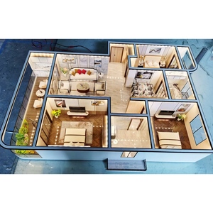 Escala de construcción en miniatura moderna personalizada, modelo de escena interior de plástico, arquitectura, diseño 3D - Product Image 1