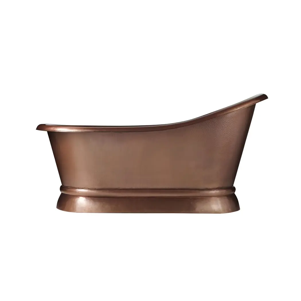 Muebles de baño independientes fáciles de instalar para hoteles y hogares Bañeras de cobre de lujo Bañeras de venta grandes hechas a mano