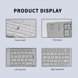 Mini <strong>Wireless</strong> Keyboard <strong>Mouse</strong> <strong>Combos</strong> Foldable BT Keyboard with Touchpad <strong>Numeric</strong> <strong>Keypad</strong> Compatible for Windows Android Tablets - Product Image 3