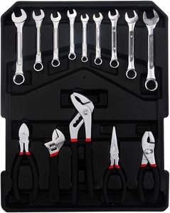 799件工具箱铝拉杆箱工具套装银屋手持修理手动工具套装工具箱组合储物箱 - Product Image 5