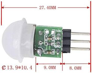 HC-SR312 AM312 Mini Pyroelectric Infrared PIR Human <strong>Sensor</strong> Module Body Motion Automatic Detector DC 2.7 to 12V for <strong>Raspberry</strong> <strong>Pi</strong>