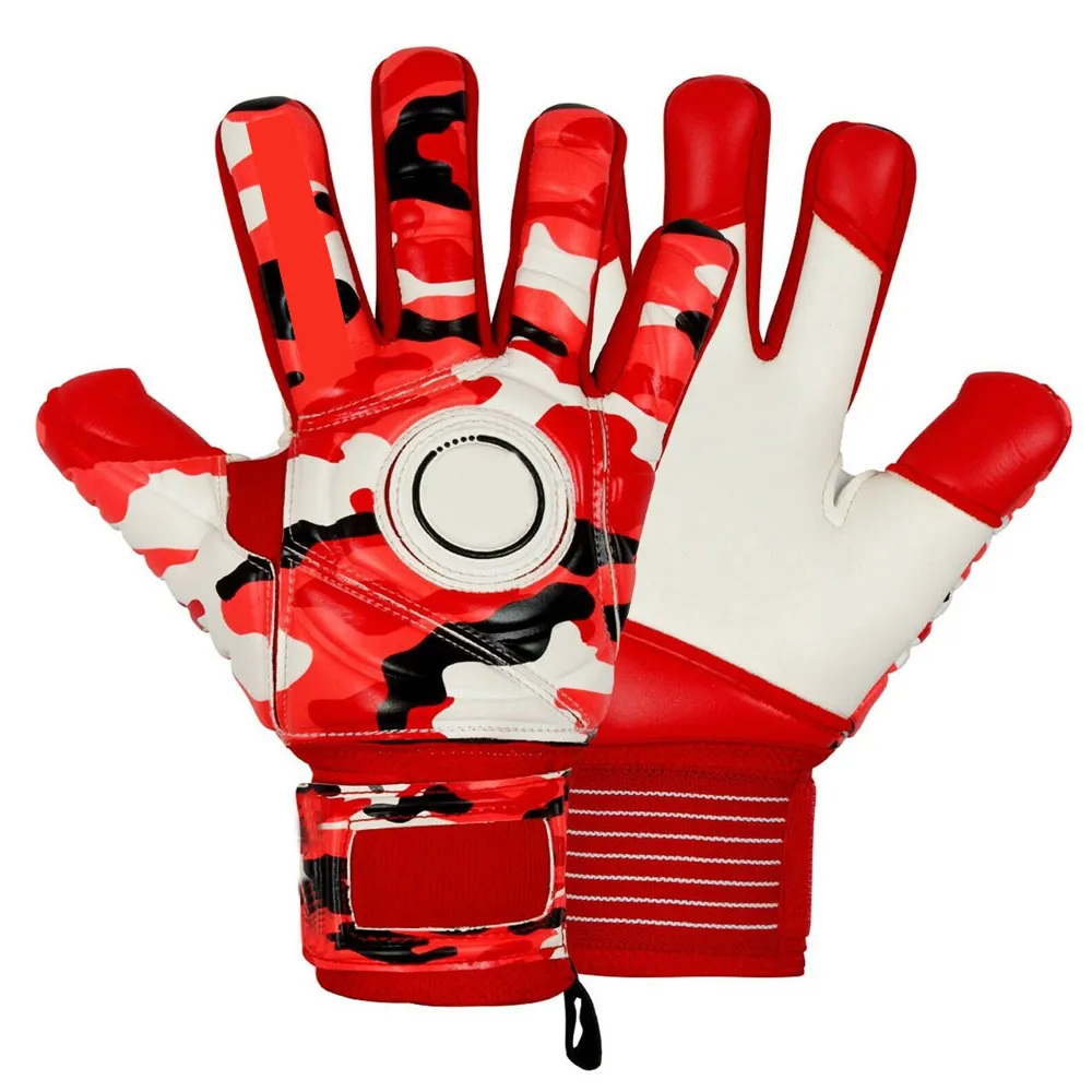 ถุงมือโกลฟุตบอลแบบเต็มนิ้วสีแดงสินค้าใหม่ล่าสุด