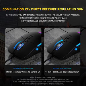 Spezielle mechanische 3D-Spielmaus für ESports Wired Macro Programming Silent für Office Shooting Game Mouse