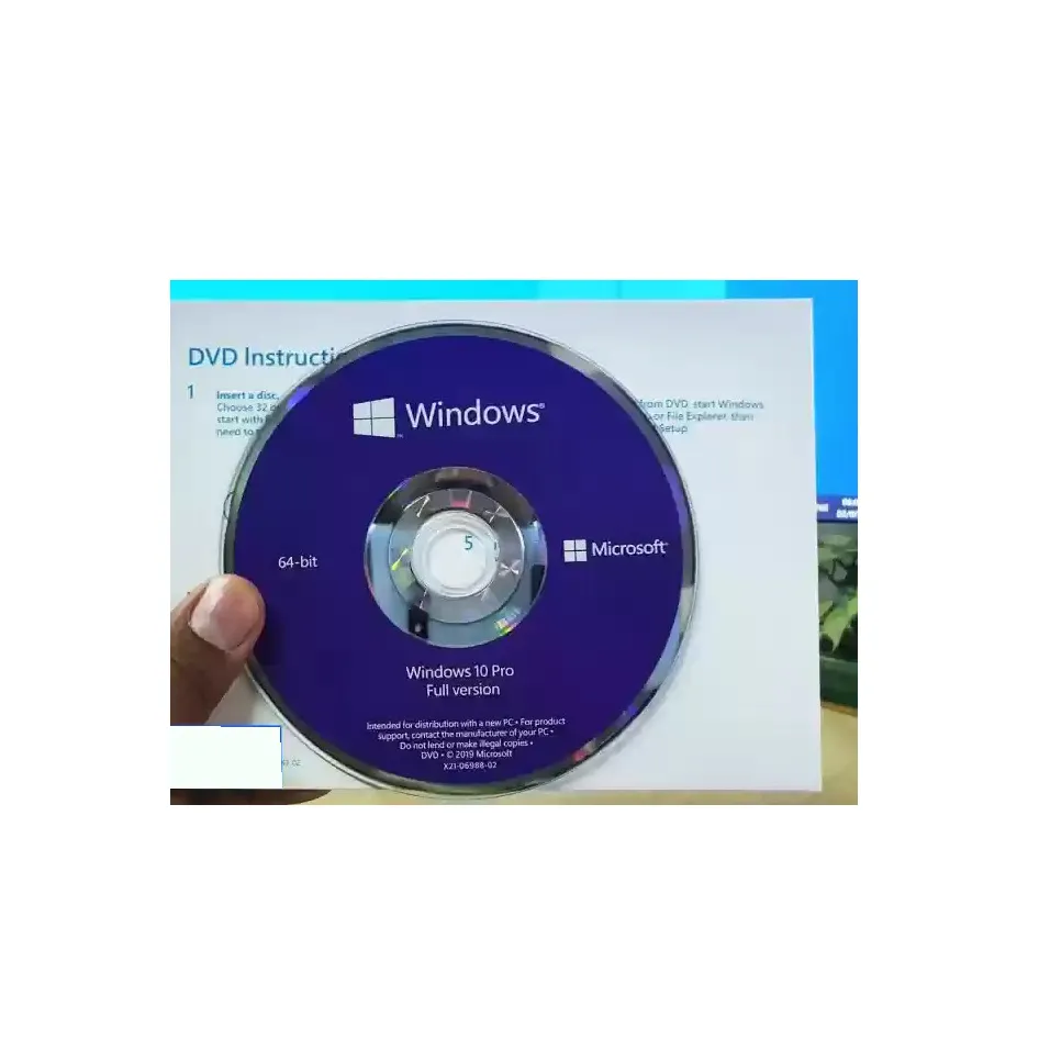 نسخة MS Windows 10 Pro مع حزمة DVD