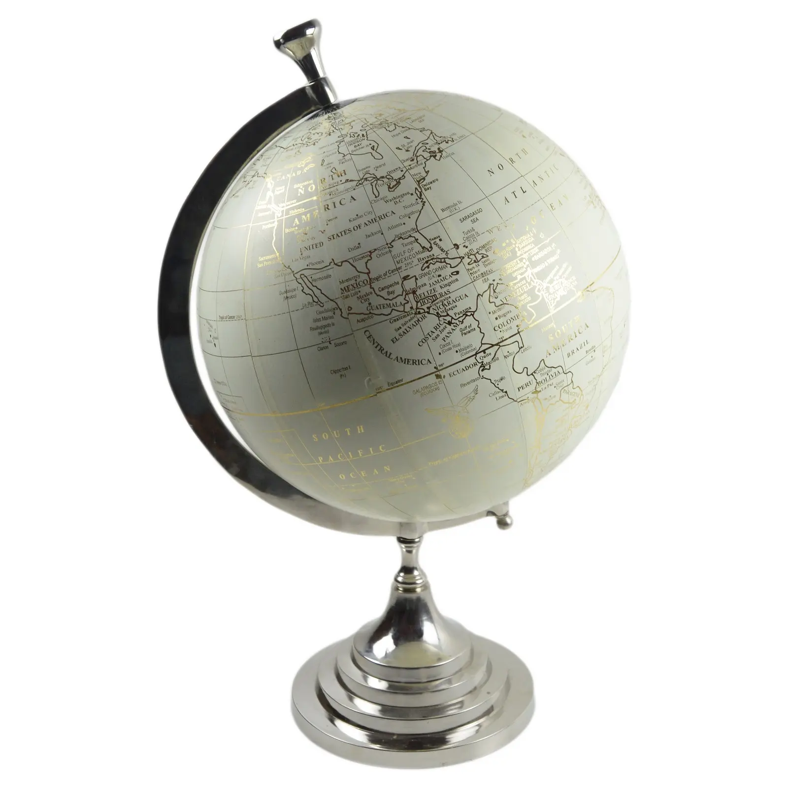 Nuovi arrivi Fashion Globes Floating Maps Ball con Base in argento per regalo scuola insegnamento geografia e Home Office
