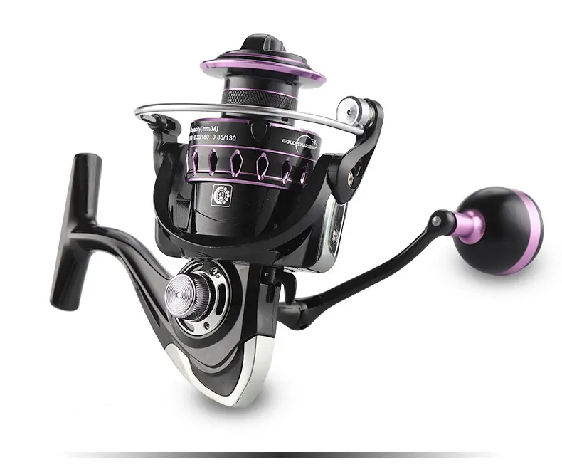High Quality Fishing Reel Size 2000-7000 Black Spinning Reel All Metal Stainless Steel Handle For Salt Water Carp