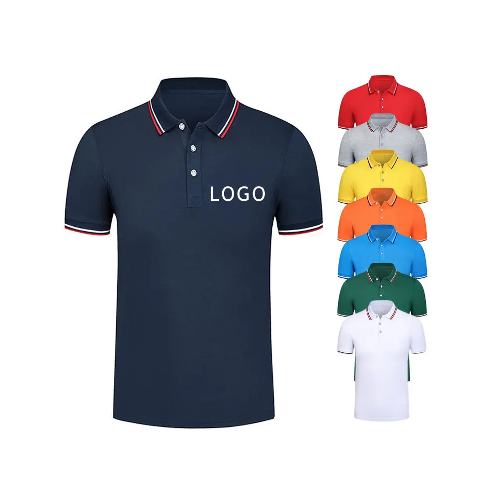 2023 새로운 트렌드 맞춤형 OEM 로고 인쇄 일반 면 골프 폴로 셔츠 남성용