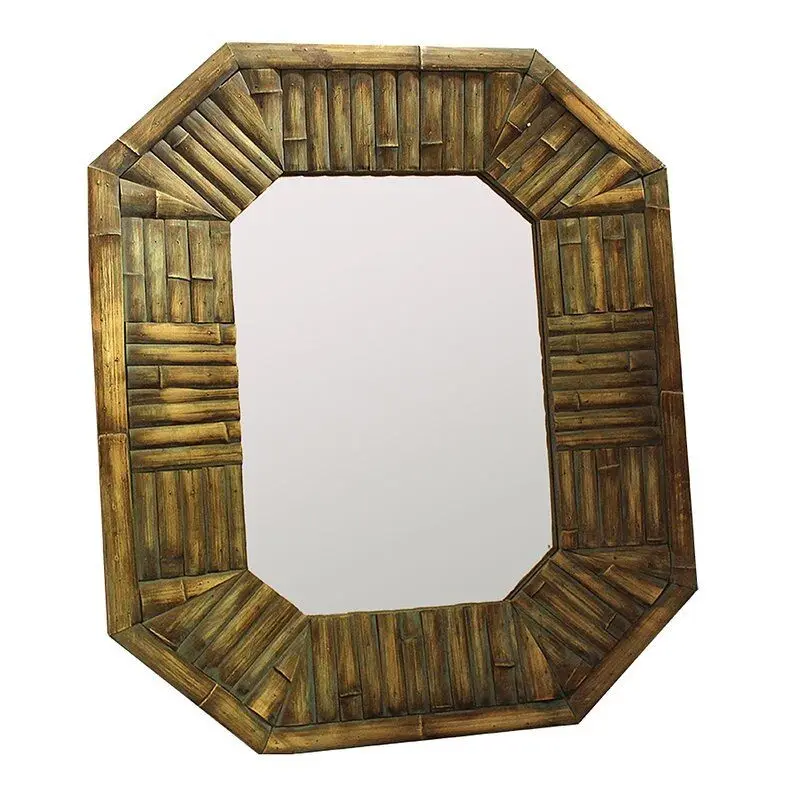 Espejo de pared con marco de madera, diseño personalizado, fabricante, decoración de pared, proveedor de espejo de madera