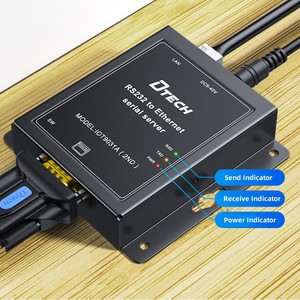 Convertidor de servicio serie DTECH Ethernet RJ45 TCP IP a RS232 RS232 a servidor serie Ethernet - Product Image 2