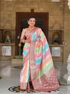 マルチカラーbanarasiシルクサリーコルカタのサプライヤー - Product Image 6