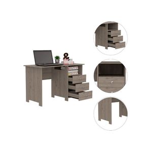 Компьютерный стол Antara с открытой полкой для хранения и тремя ящиками - Product Image 1
